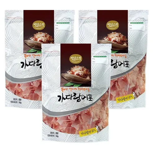 바다소리 풍미가 살아나는 가다랑어포, 50g, 3개