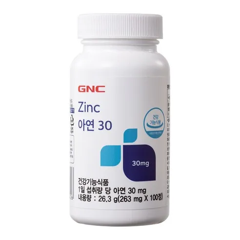 GNC 아연30, 100정, 1개