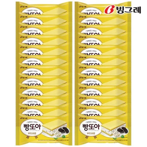 빙그레 빵또아 부드러운 24개 한박스 아이스크림, 180ml, 24개