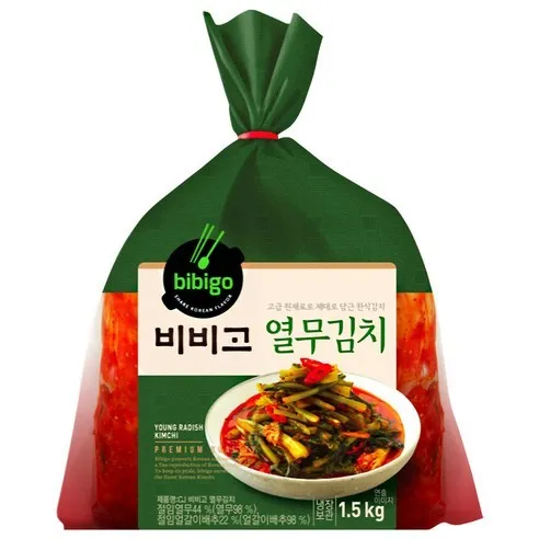 비비고 cj 열무김치 1.5kg(무료배송), 1.5kg, 1개