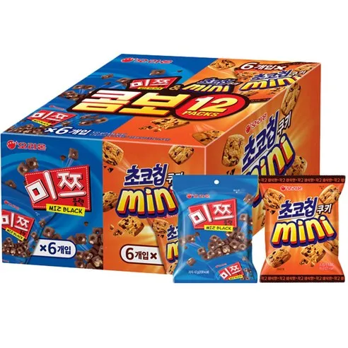 오리온 초코칩 45g x 6p + 미쯔 미니 42g x 6p, 미쯔6P+초코칩쿠키..., 1세트