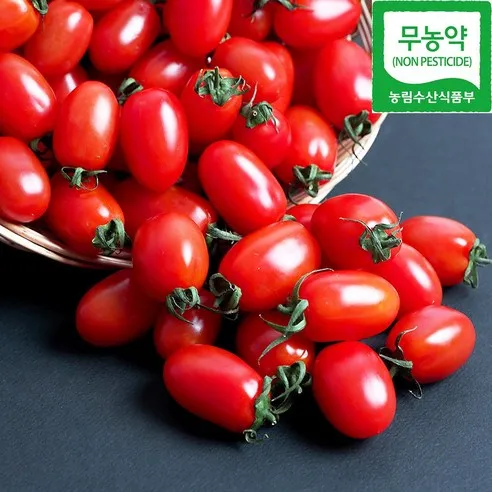 [당일수확발송] 무농약 대추방울토마토 1kg 2kg (1-3번과/로얄과) 농협 로컬푸드, 대추방울토마토 1k..., 1개