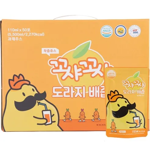 꼬샤꼬샤 도라지 배즙, 110ml, 50개