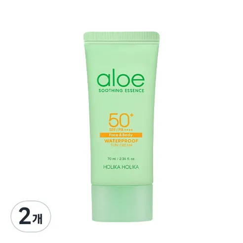 홀리카홀리카 알로에 워터프루프 선크림 SPF 50+ PA++++, 70ml, 2개