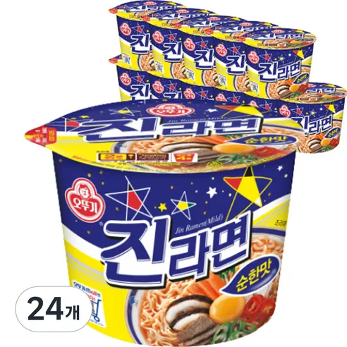 오뚜기 진라면 순한맛 큰컵 110g, 24개