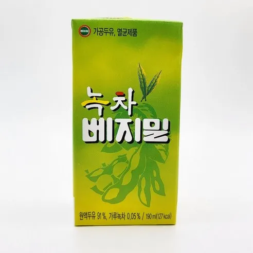 정식픔 녹차베지밀 두유팩, 190ml, 8개