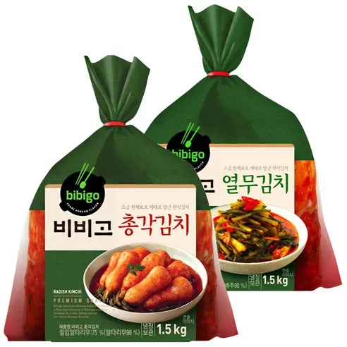 비비고 총각김치1.5KG + 열무김치1.5KG