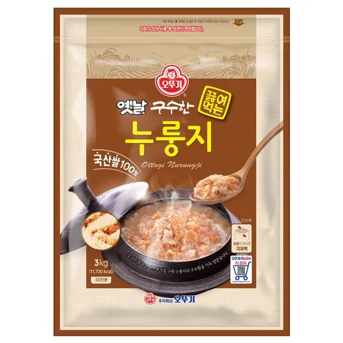 오뚜기 구수한 끓여먹는 누룽지, 3kg, 1개