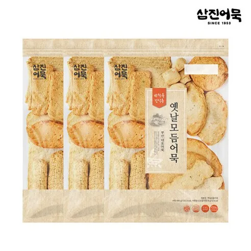 삼진어묵 [삼진어묵] 옛날모듬어묵 1Kg x 3개, 1kg, 3개