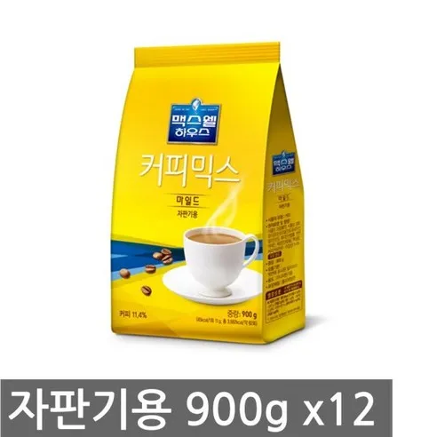 맥스웰하우스 커피믹스 마일드 자판기, 900g, 1개입, 12개