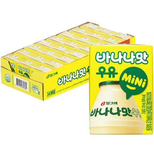 빙그레 바나나맛우유 mini 120ml, 120ml, 24개