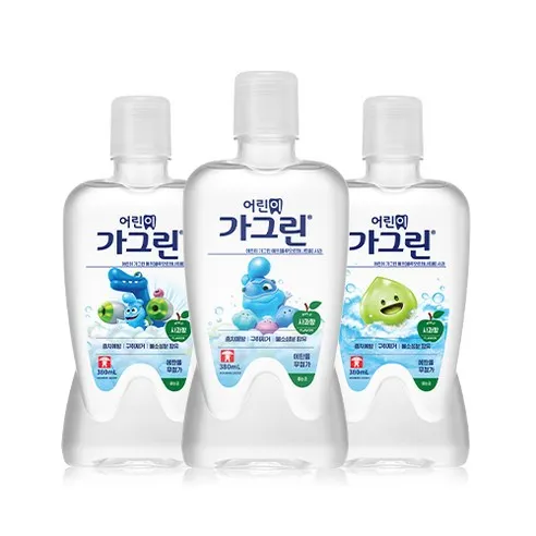 가그린 어린이용 사과향, 380ml, 3개