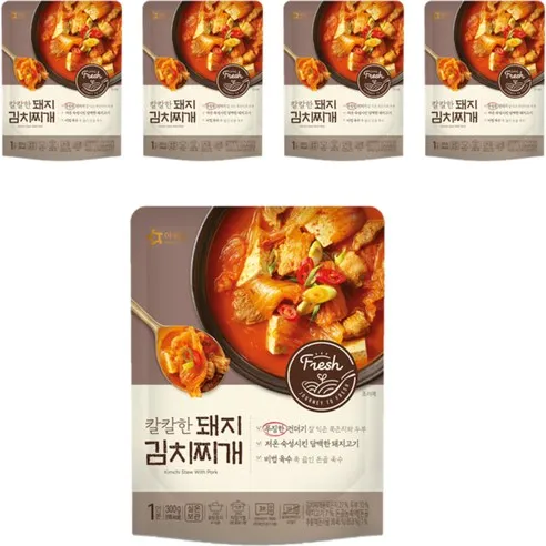 아워홈 칼칼한 돼지김치찌개, 300g, 5개