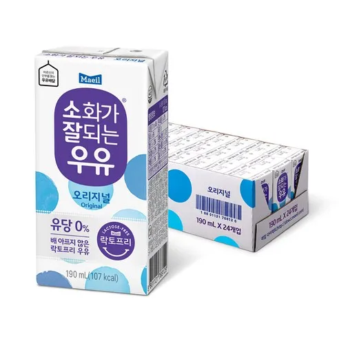 매일 소화가 잘되는 우유, 190ml, 24개