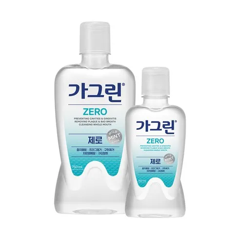 가그린 제로 750ml + 250ml 구강청결제 세트, 750ml, 1세트