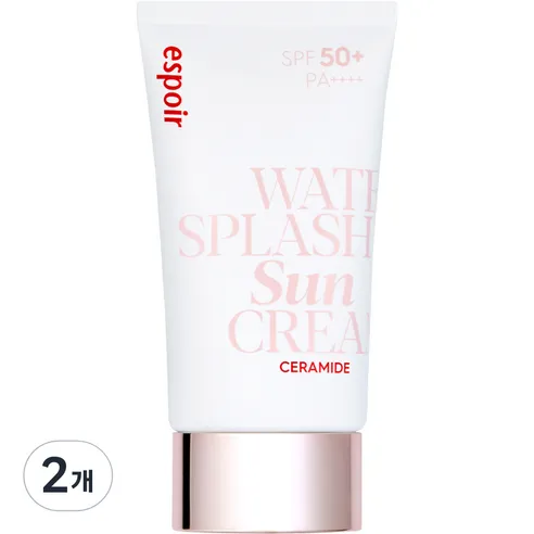 에스쁘아 워터 스플래쉬 세라마이드 선크림 SPF50+ PA++++, 60ml, 2개