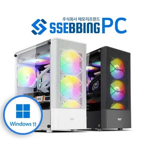 쌔삥PC 윈도우포함 I5-13400F RTX3060 TI 인텔 12세대 13세대 RGB쿨러 고사양 조립식 컴퓨터 조립PC 배그 발로란트 게이밍본체