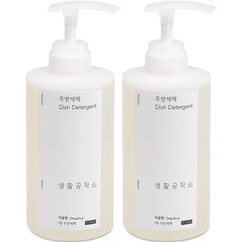 생활공작소 주방세제 자몽향, 500ml, 2개