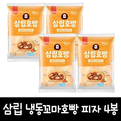 삼립 냉동 꼬마호빵 피자 6입, 240g, 4개