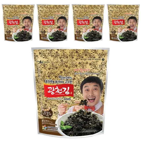 광천김 달인 김병만 김자반, 60g, 5개