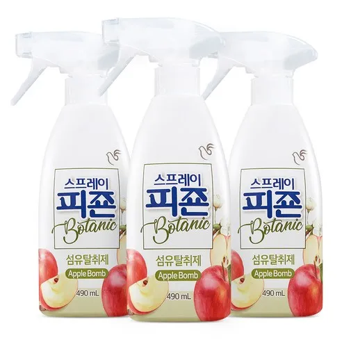 스프레이 피죤 섬유탈취제 보타닉 애플밤, 490ml, 애플밤, 3개