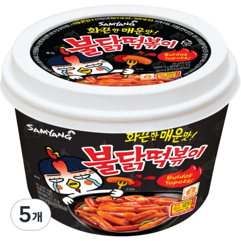 삼양 불닭떡볶이, 185g, 5개